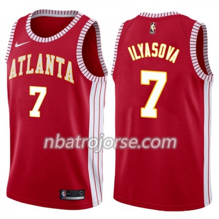 Män Atlanta Hawks Tröja Ersan Ilyasova 7 Nike Classic Edition Swingman